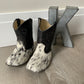 Little Pokes Black Speckled Hide Boots