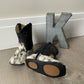 Little Pokes Black Speckled Hide Boots