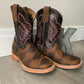 Patchwork Square Toe Boots