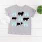 Turquoise Bow Show Pig Tshirt