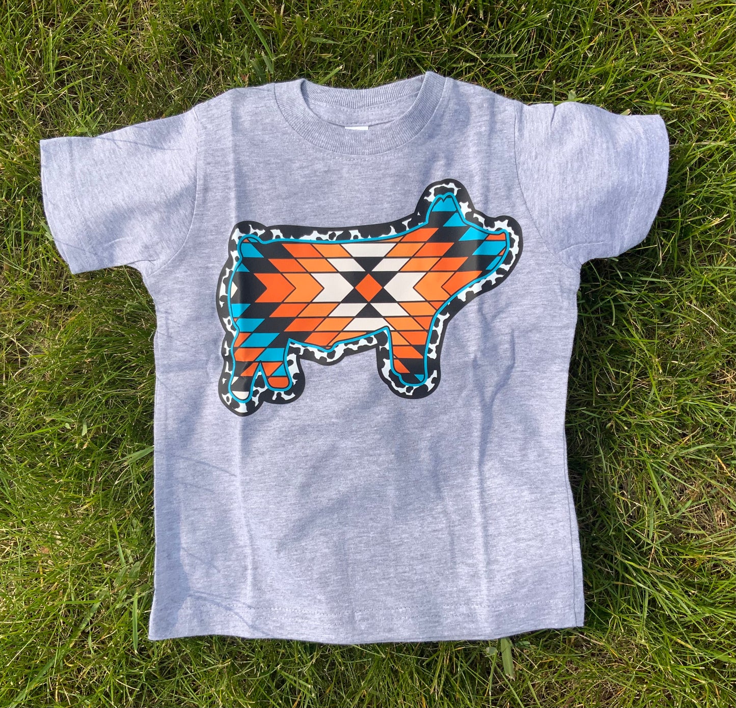 Aztec Pig Gray Tee