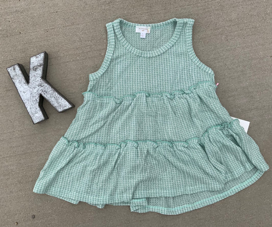 Teal Waffle Tank