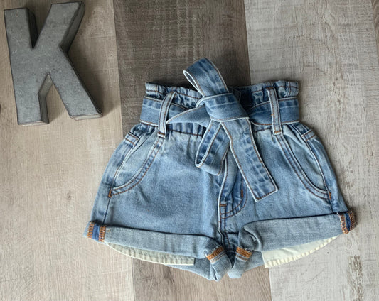 Denim Bow Shorts