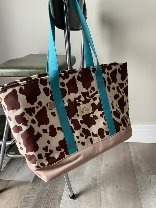 Cow Print Itzy Ritzy Canvas Tote