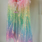 Rainbow Sequin Cap