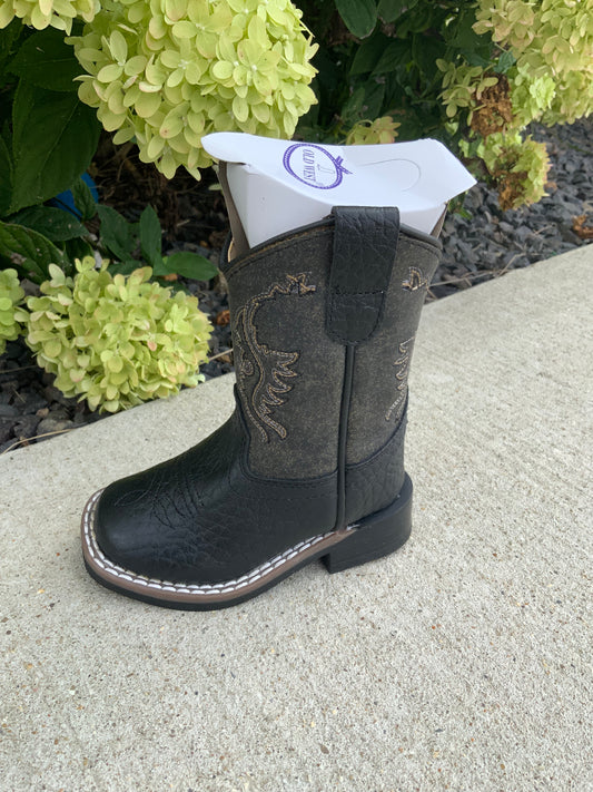 Black Square Toe Boots