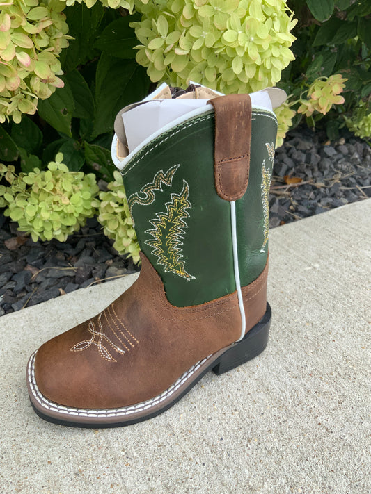 Green & Yellow Toped Boots