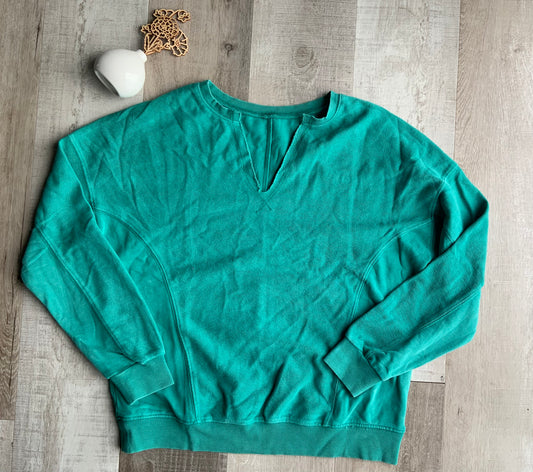 Teal Ladies V-Neck Pullover