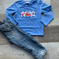 Fireman Appliqué Long Sleeve Top