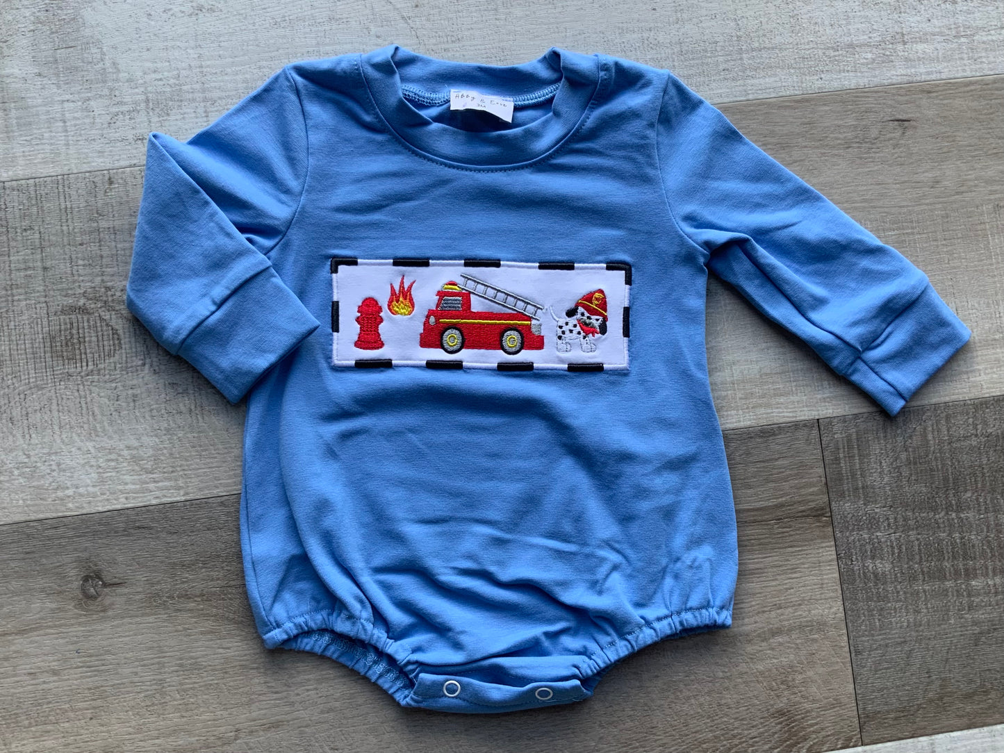 Fireman Appliqué Long Sleeve Top