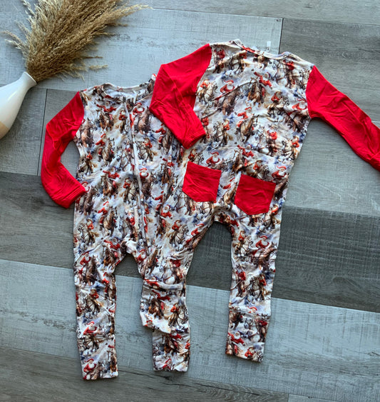 Cowboy Claus Footie
