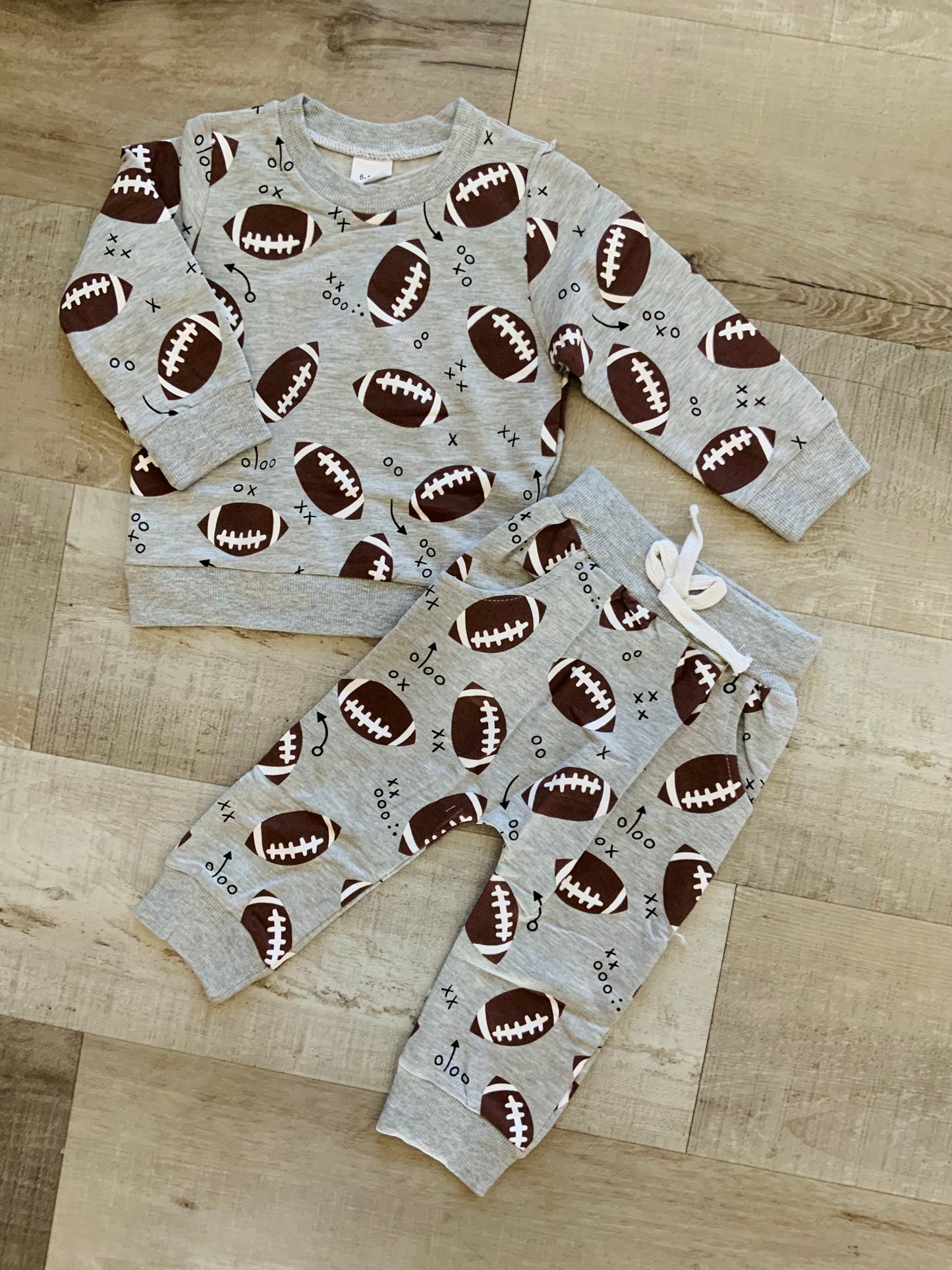 Gray Football Jogger Set