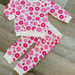 Pink & White Waffle Jogger Set