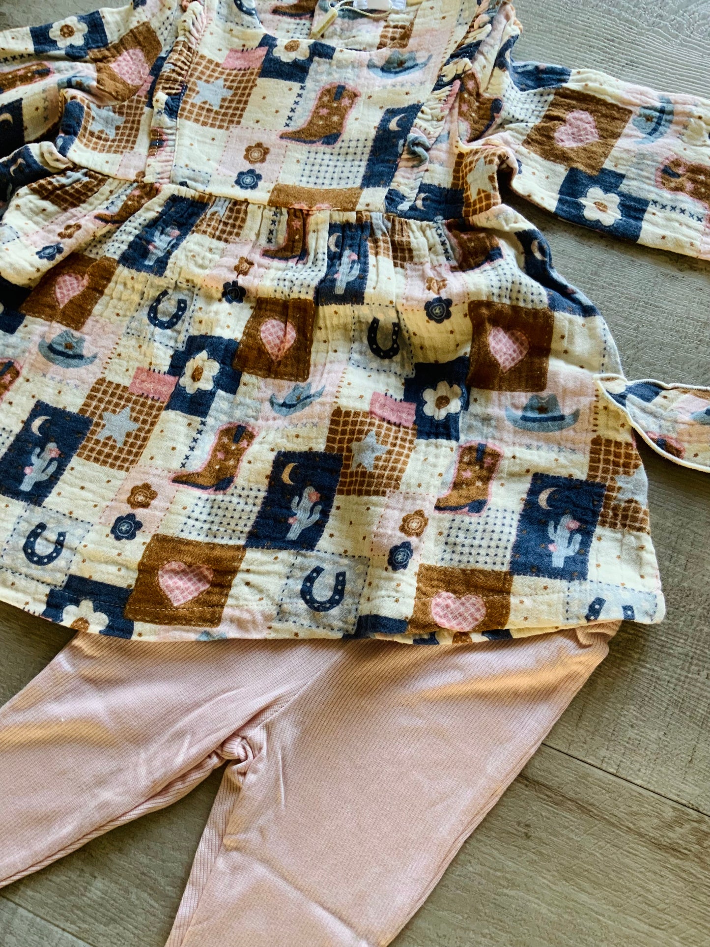 Patchwork Cowgirl Dress w/ Leggings
