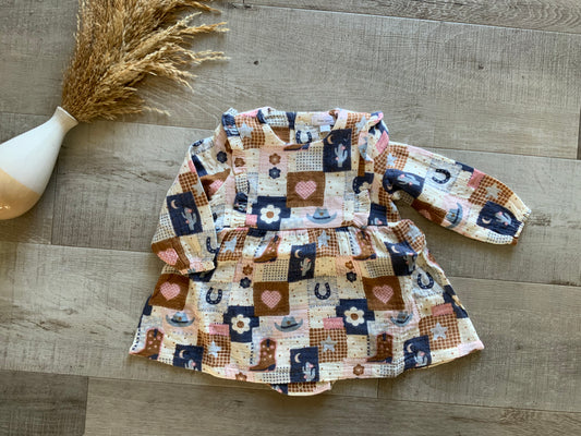 Cowgirl Patchwork Bubble w/ Skirt