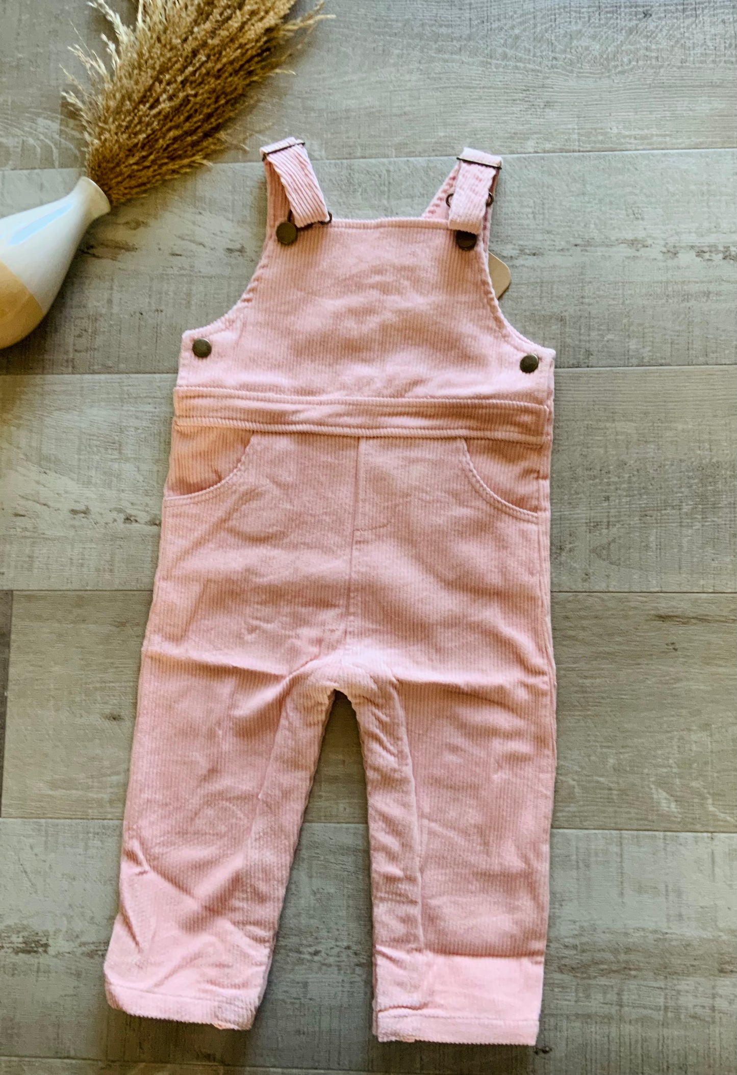 Pink Corduroy Overalls