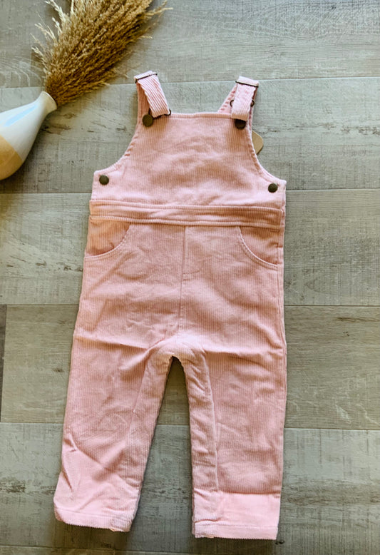 Pink Corduroy Overalls