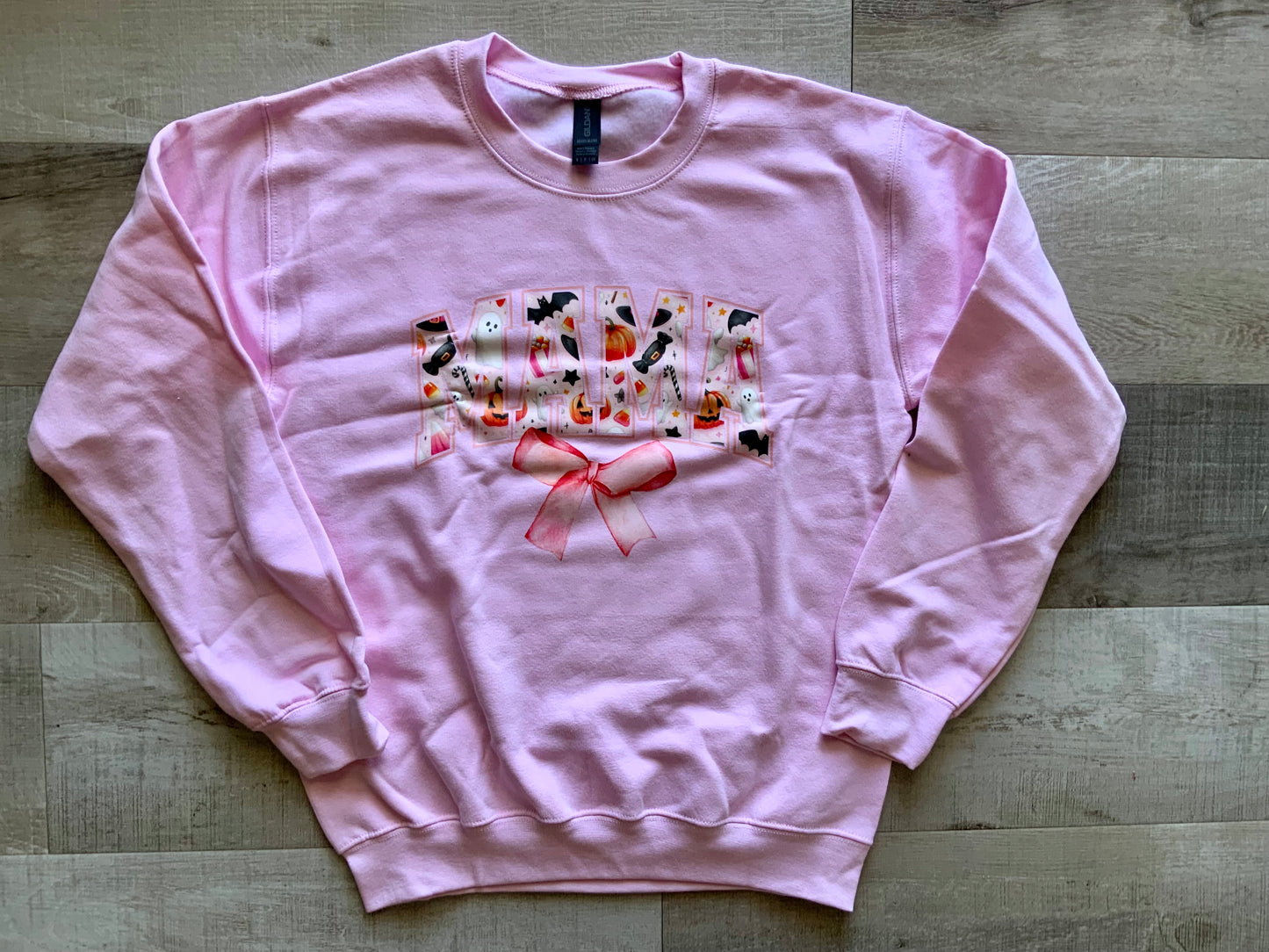 Pink Halloween Mama Crewneck Sweatshirt