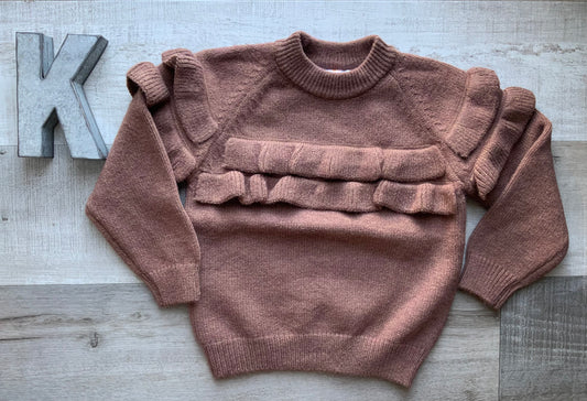 Chocolate Ruffle Sweater