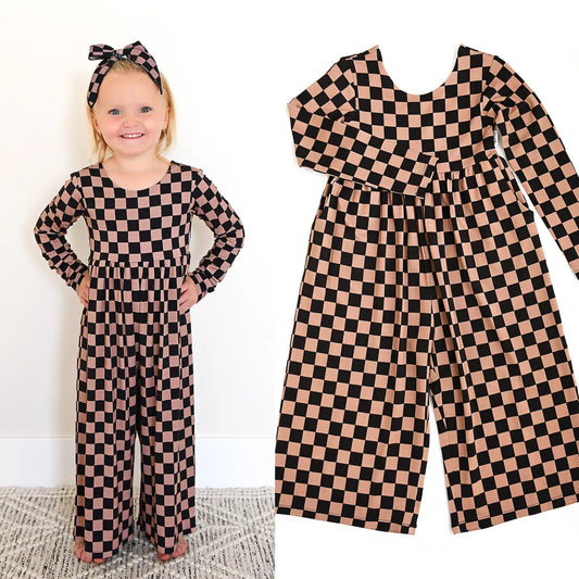 Bentley Wide Leg Checkered Romper