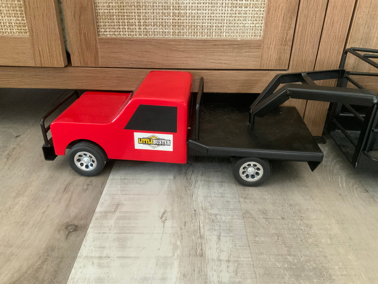 Flat Bed Red Truck