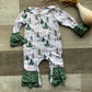 Emerald Woodland Ruffle Romper