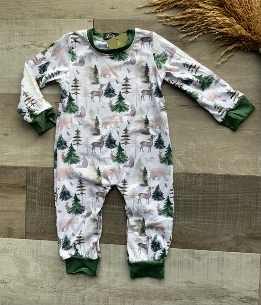 Forest Emerald Boy Romper