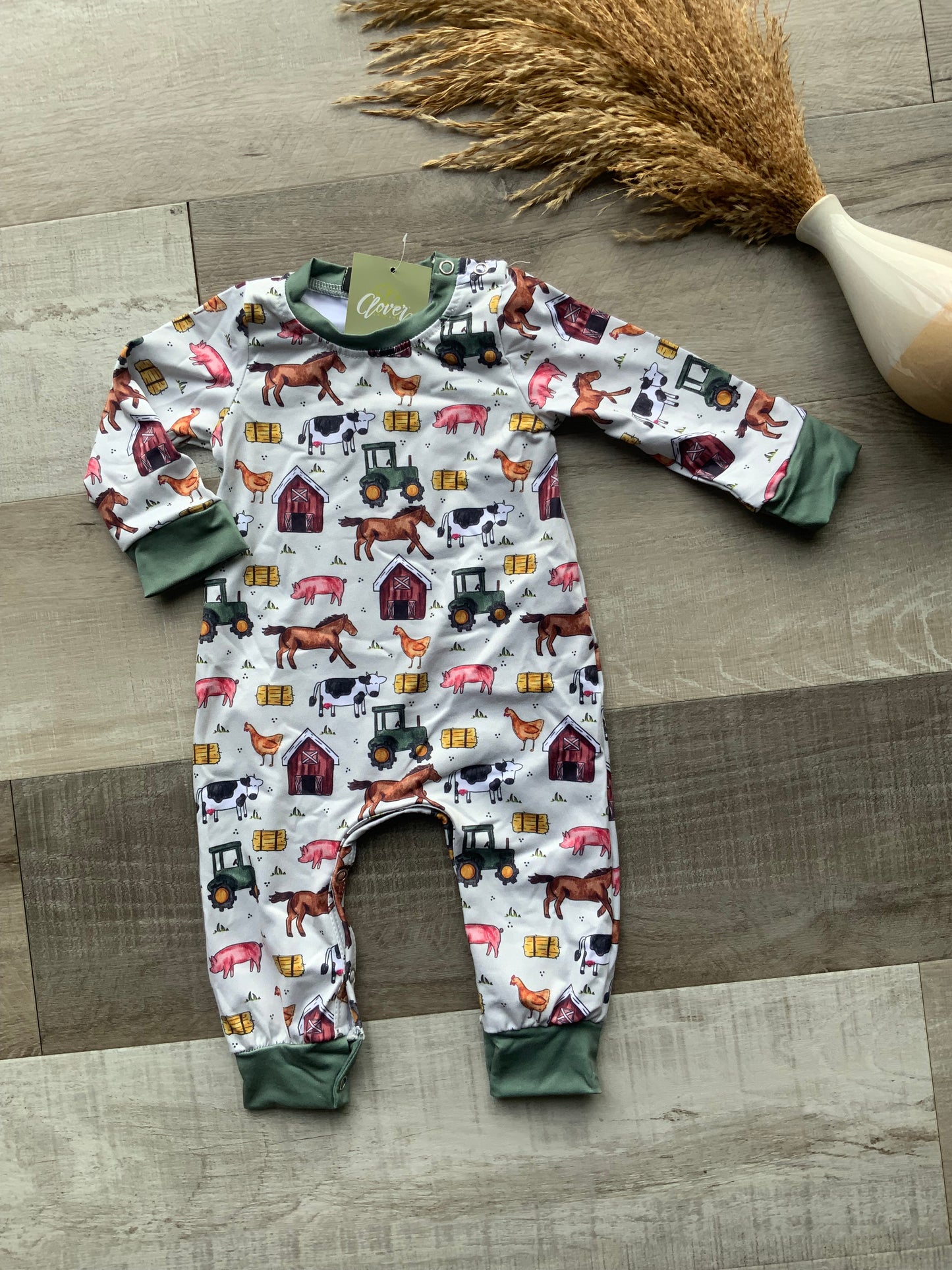 Farm Life Boy Romper
