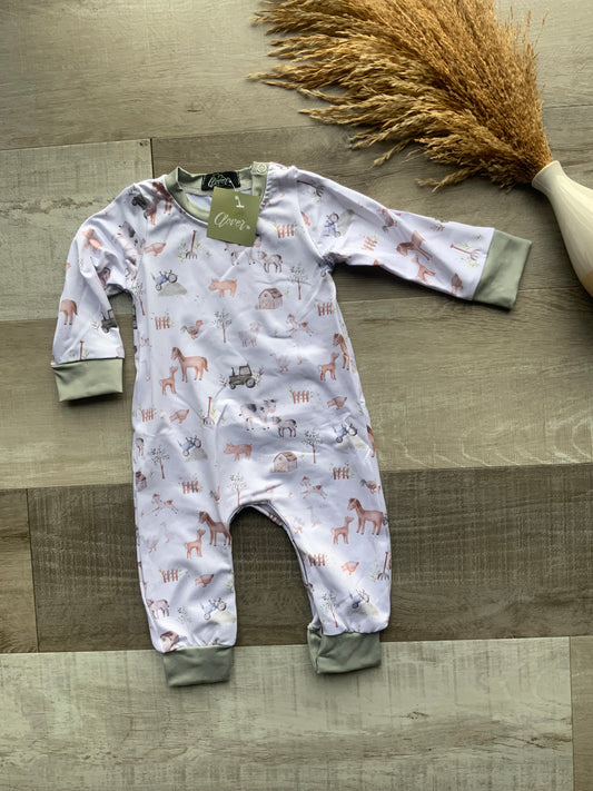 Sage Farm Boy Romper