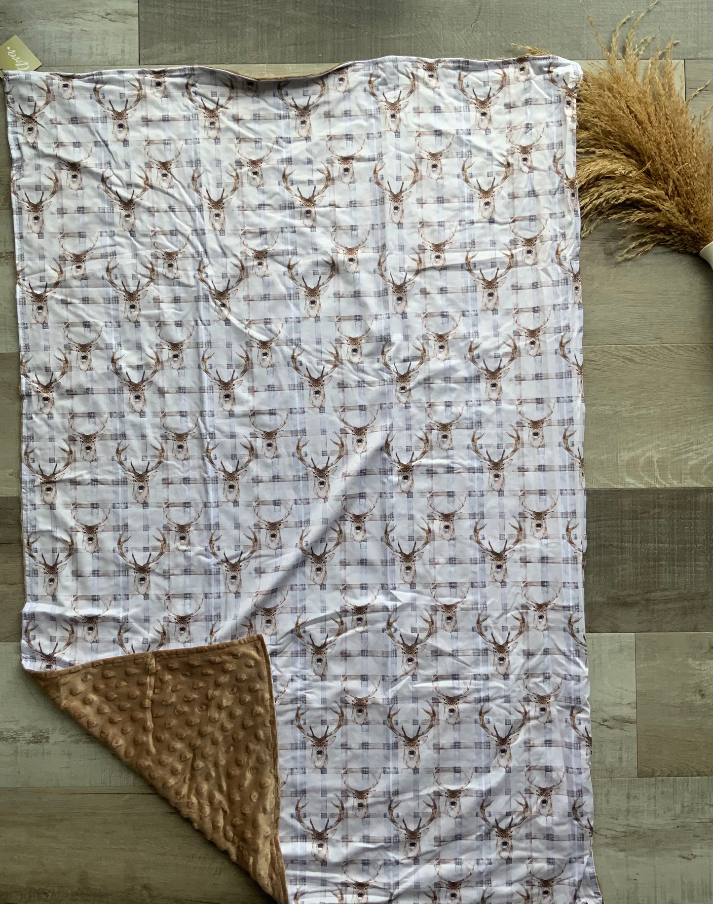 Plaid Deer Blanket