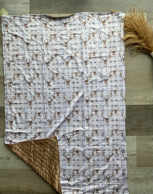 Plaid Deer Blanket