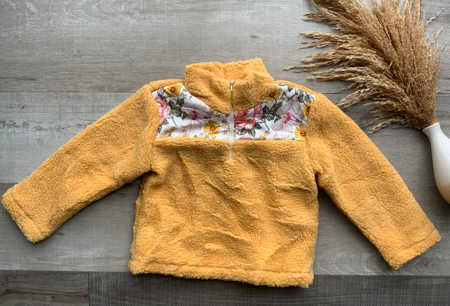 Rustic Floral Sherpa