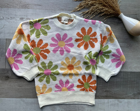 Ivory Daisy Sweater