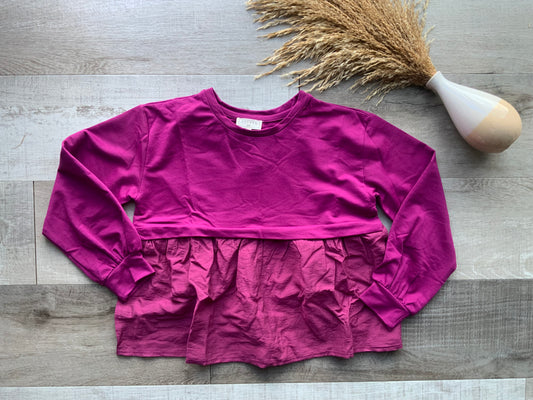 Berry French Terry Blend Top