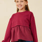 Berry French Terry Blend Top