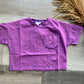 Purple Washed Raw Edge T-Shirt