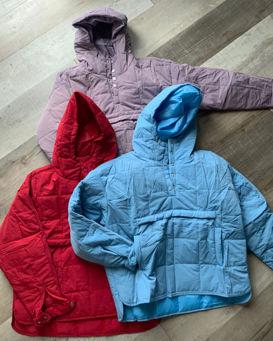 Puffer Hooded Pullover