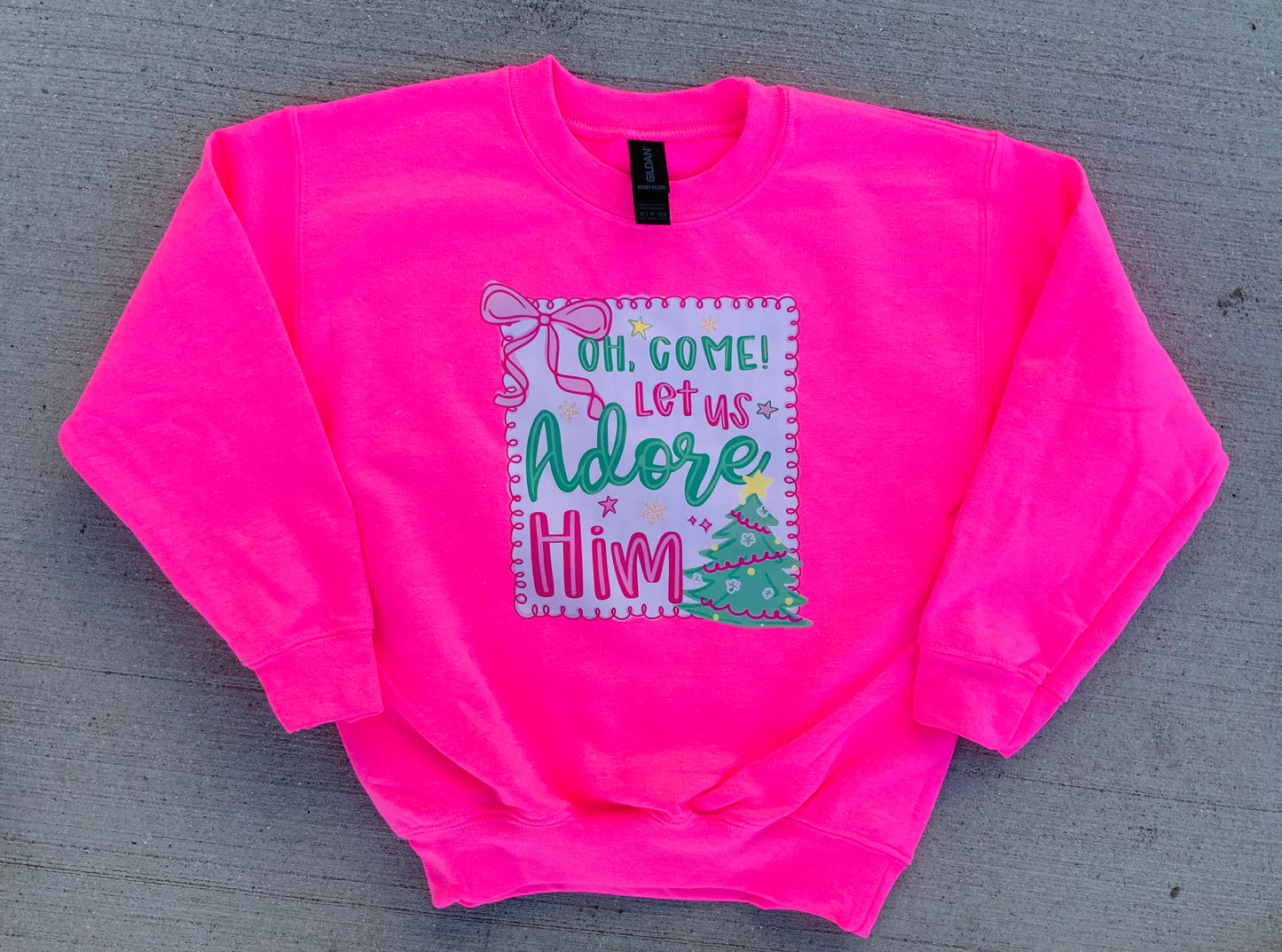 O Come Let Us Adore Him KIDS Sweatshirt