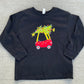 Cozy Car Tree Long Sleeve Black Top