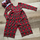 Holland Christmas Plaid Wide Leg Romper