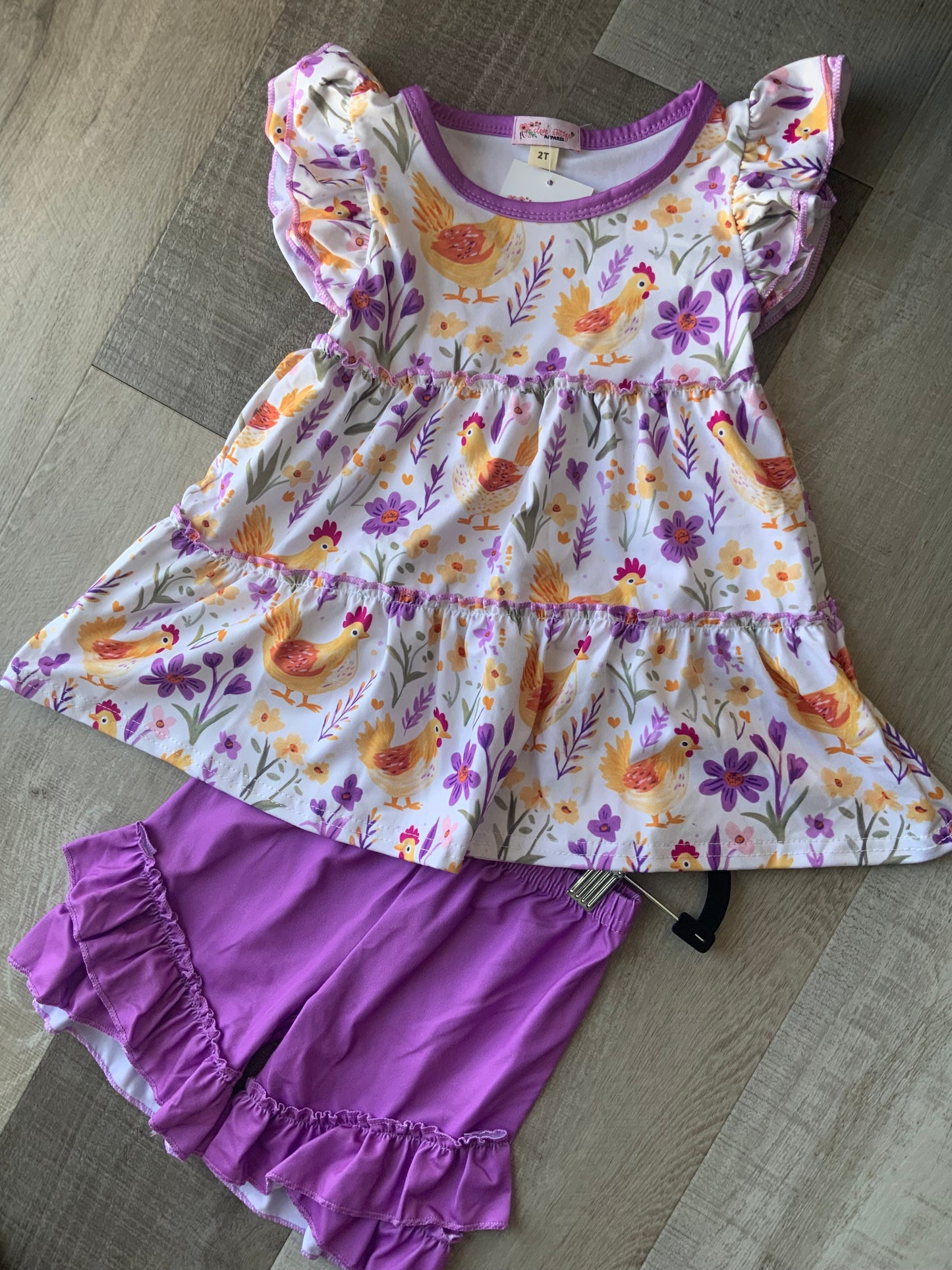 Flock & Flower Shorts Set