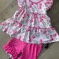 Pink Cactus Blossom Shorts Set