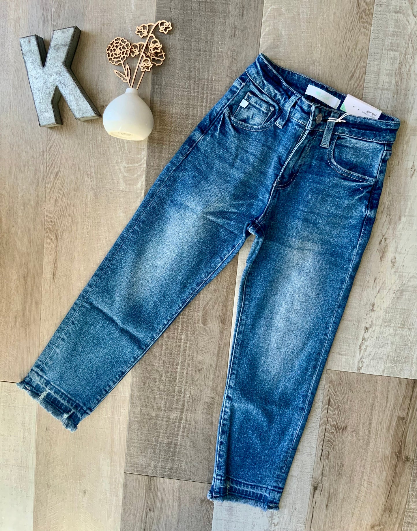 Youth Straight Medium Wash Jeans by KanCan