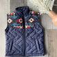 Navy Aztec Puffer Vest