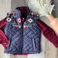 Navy Aztec Puffer Vest