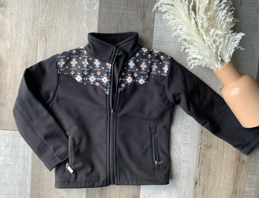 Black & Tan Aztec Bomber Jacket