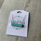 Dainty Silver Necklace w/ Turquoise Bar