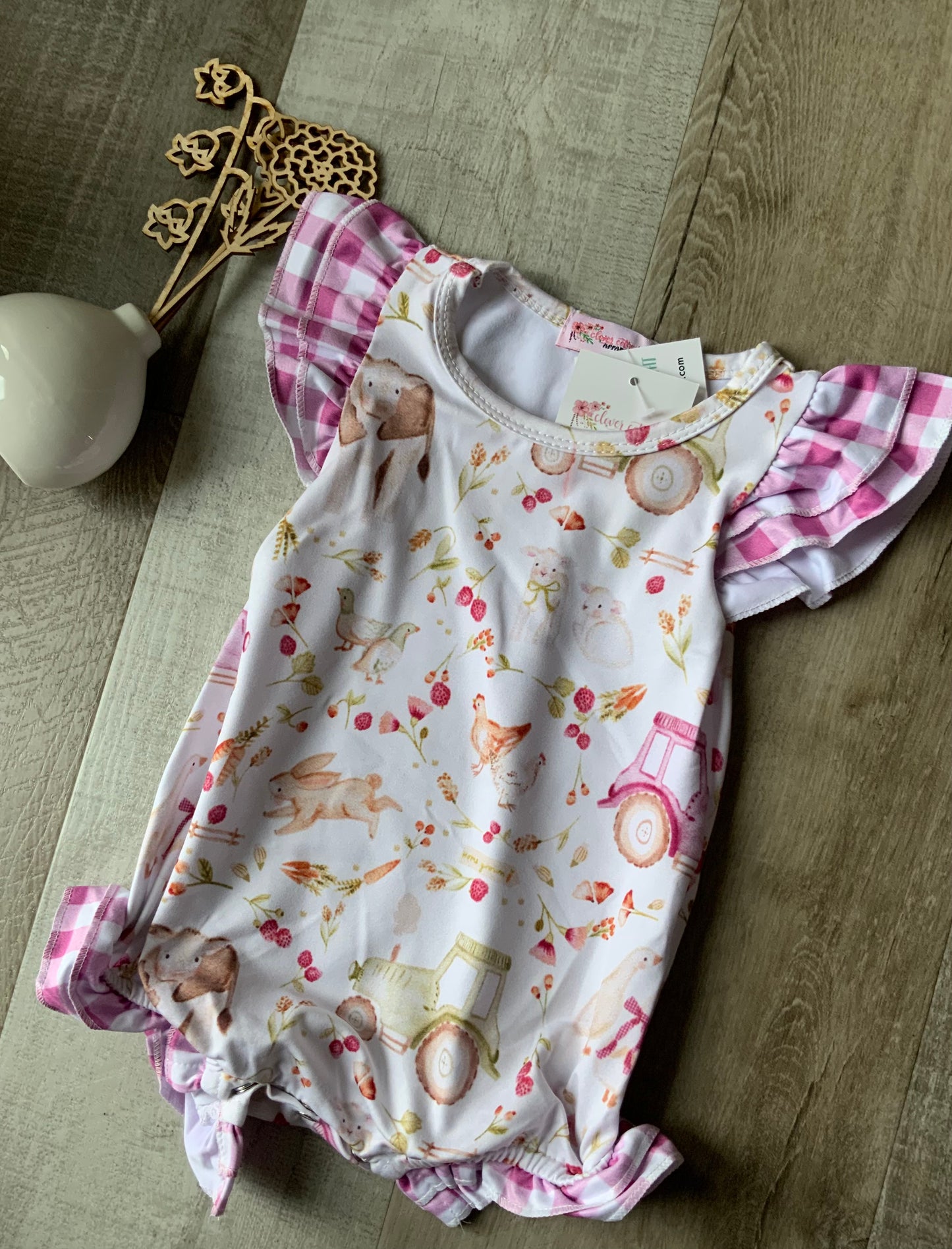 Raspberry Farm Romper