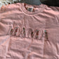 Mama Embroidered Flower Tee