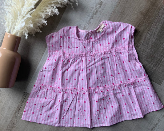 Pink Dot Stripe Blouse